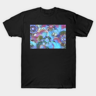 Blue floral pattern T-Shirt